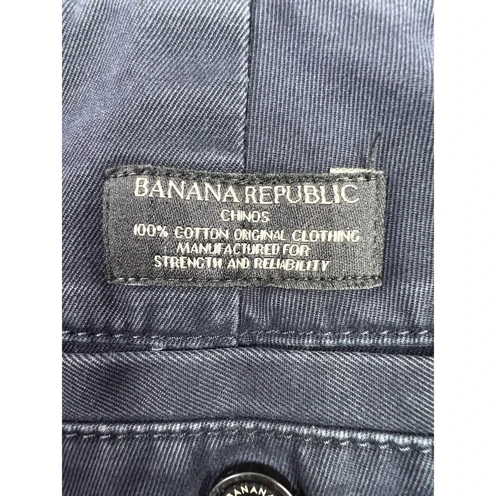 Banana Republic Aiden Chino Pants Mens 31x32 Blue Straight Leg Cotton Casual